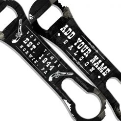 BarProducts.com CUSTOMIZABLE V-Rod® Bottle Opener - Saloon Theme Bartending Bottle Openers