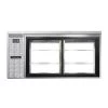 Continental Refrigerator BB69SNSSSGDPT 69" Stainless Steel Shallow Depth Pass-Through Sliding Glass Door Back Bar Refrigerator