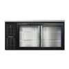 Continental Refrigerator BB69SNSGD 69" Black Shallow Depth Sliding Glass Door Back Bar Refrigerator Coolers And Refrigeration