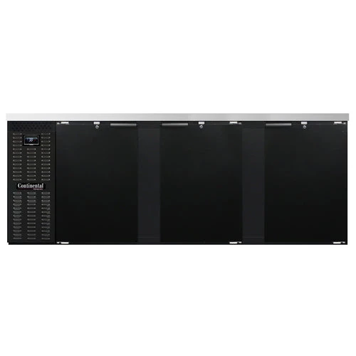 picture_3add0382-35f0-49ab-b479-35c90f04a4b7.jpg Continental Refrigerator BB90N 90" Black Solid Door Back Bar Refrigerator Coolers And Refrigeration