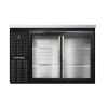 Continental Refrigerator BB50SNSGD 50" Black Shallow Depth Sliding Glass Door Back Bar Refrigerator Coolers And Refrigeration