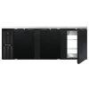 Continental Refrigerator BB90NPT 90" Black Solid Door Pass-Through Back Bar Refrigerator Coolers And Refrigeration