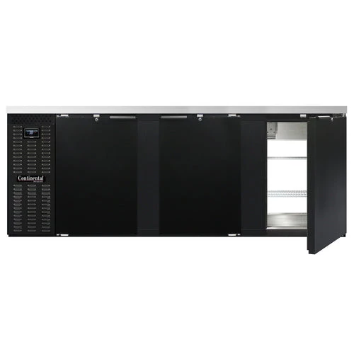 picture_5f9bbf48-4cc9-4609-8ebf-4d02d8f8d62b.jpg Continental Refrigerator BB90NPT 90" Black Solid Door Pass-Through Back Bar Refrigerator Coolers And Refrigeration
