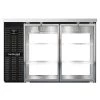 Continental Refrigerator BB50NGDPT 50" Black Pass-Through Glass Door Back Bar Refrigerator Coolers And Refrigeration