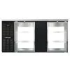 Continental Refrigerator BB69NGDPT 69" Stainless Steel Pass-Through Glass Door Back Bar Refrigerator