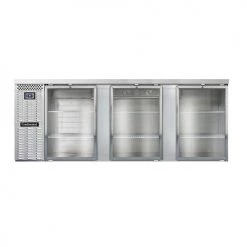 Continental Refrigerator BB90SNSSGD 90" Stainless Steel Shallow-Depth Glass Door Back Bar Refrigerator Coolers And Refrigeration