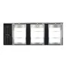 Continental Refrigerator BB90SNGDPT 90" Black Shallow-Depth Glass Door Pass-Through Back Bar Refrigerator