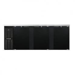 Continental Refrigerator BB90SN 90" Black Shallow-Depth Solid Door Back Bar Refrigerator
