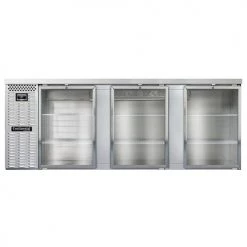 Continental Refrigerator BB90NSSGD 90" Stainless Steel Glass Door Back Bar Refrigerator Coolers And Refrigeration