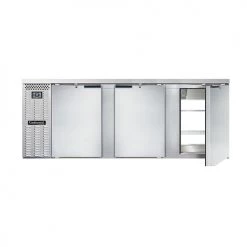 Continental Refrigerator BB90SNSSPT 90" Stainless Steel Shallow-Depth Solid Door Pass-Through Back Bar Refrigerator