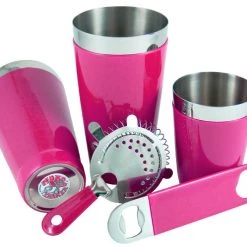Bar Products Vinylworks Bar Set - Pink - 5 Pieces