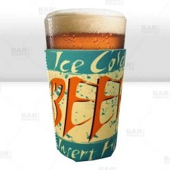 BarProducts.com Pint Glass Cooler - Ice Cold Beer Insert Here