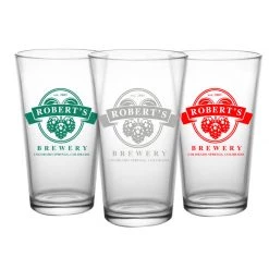 BarProducts.com CUSTOMIZABLE - 16oz Pint / Mixing Glass - Hops