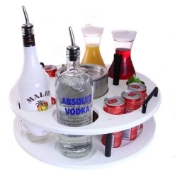 BarProducts.com KITCHEN, DINING & SERVICE 18 Inch Plastic Bottle Service Tray - Holds 2 Bottles