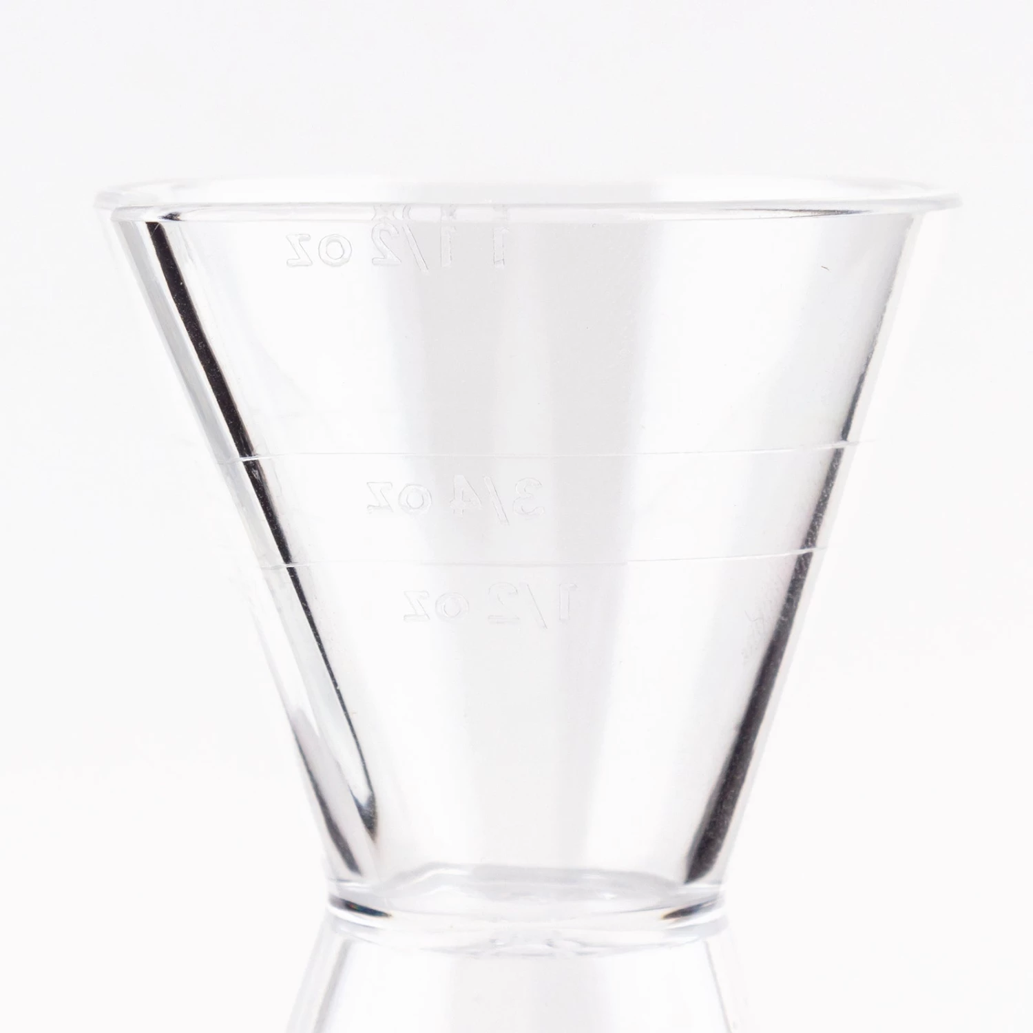 plastic-jigger-measuring-lineclean.jpg BarProducts.com SPECIAL COLLECTIONS BarConic® Plastic Jigger With Measuring Lines And Pour Spout