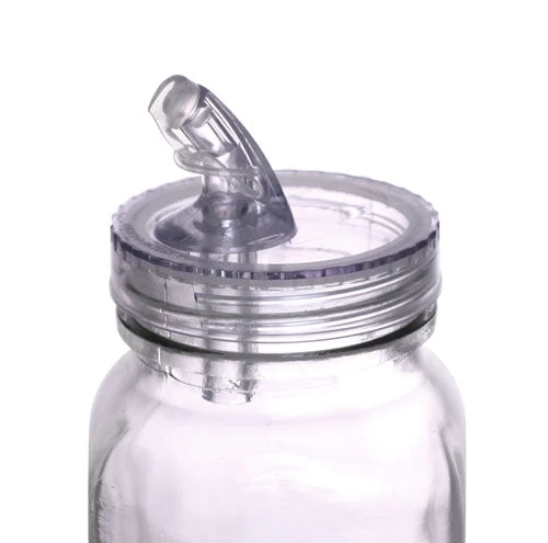 plastic-mason-jar-lid-w-spout_1.jpg BarProducts.com Plastic Mason Jar Lid With Pour Spout BAR SUPPLIES