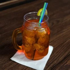 BarProducts.com BAR SUPPLIES 32oz Mason Jar With Handle - Plastic & Reusable