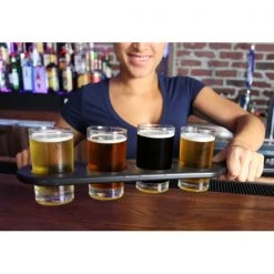 BarProducts Handcrafted Black Plastic Beer Sampler Paddle