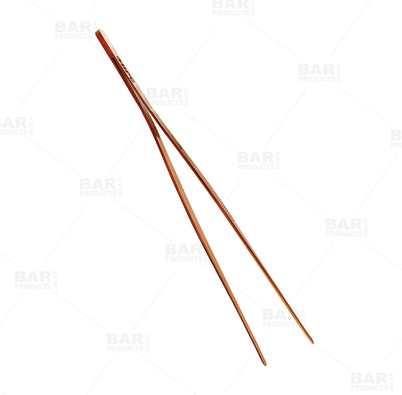 plating-tongs-copper-bpc-1.jpg BarProducts.com Olea™ Copper Plated Long Garnish Tongs Master Mixology
