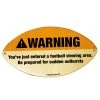BarProducts Handcrafted WARNING - Football Shaped Wall Plaque 2 BarProducts Handcrafted WARNING - Football Shaped Wall Plaque