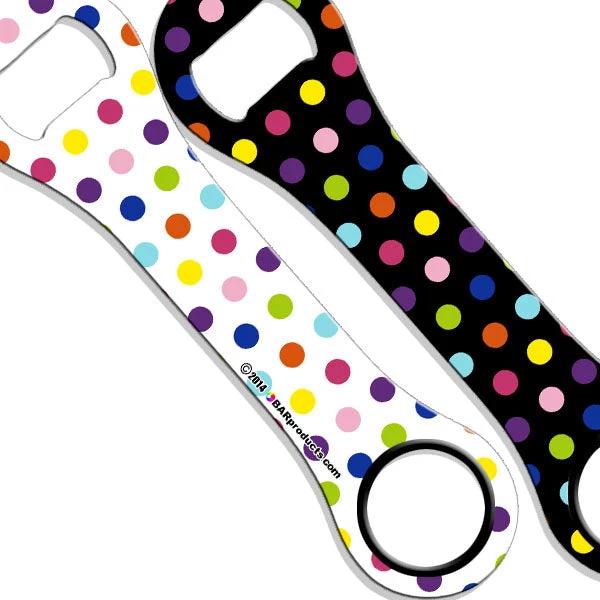 polka-dots-dog-bone-opener-clrful.jpg BarProducts.com Kolorcoat™ Dog Bone Bottle Opener - Polka Dot Series Bartending Bottle Openers