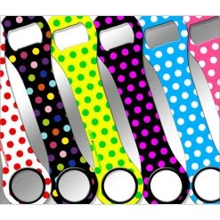 BarProducts.com Kolorcoat™ Dog Bone Bottle Opener - Polka Dot Series Bartending Bottle Openers