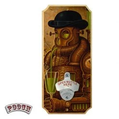 BarProducts.com Absenth - Wood Plaque Wall Mounted Bottle Opener Featured Artists