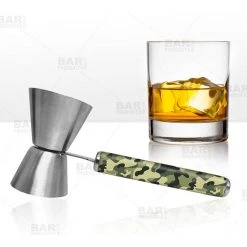 BarProducts.com Jiggers And Inventory Control Jigger With Printed Handle Design - Camouflage - .75oz X 1.25oz