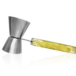 BarProducts.com Jigger With Printed Handle Design - Gold Grunge - .75oz X 1.25oz Jiggers And Inventory Control