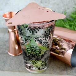 BarProducts.com BAR TOOLS BarConic® Glassware - Mixing Glass - Black Cocktail Themed Damask - 16 Ounce