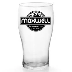 BarProducts.com CUSTOMIZABLE - 20oz Imperial Pub Glass - Mountains