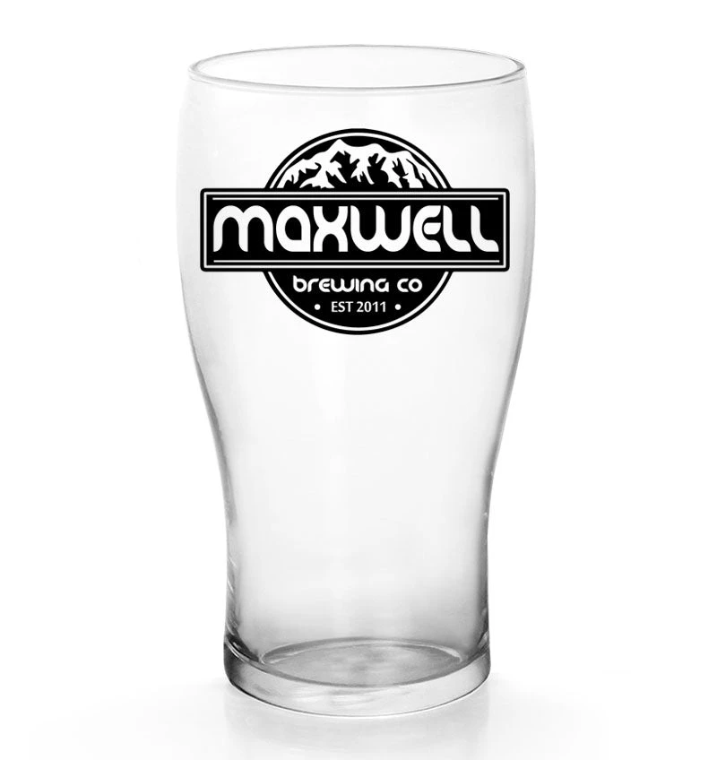 pub-glass-brewing-co-mtns-web.jpg BarProducts.com CUSTOMIZABLE - 20oz Imperial Pub Glass - Mountains