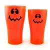 BarProducts.com Wacky Jack O'Lantern Polycarbonate Cup - Neon Orange - 2 Sizes Available