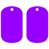 BarProducts.com Kolorcoat™ Dog Tag - Purple Custom Novelties
