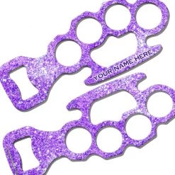 BarProducts.com ADD YOUR NAME Knuckle Buster Bottle Opener - Glitter BAR TOOLS