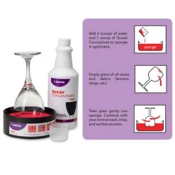 BarProducts.com The QUASH® Pre-wash Grease & Lipstick Remover Cleaning / Hospitality Supplies