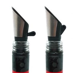 BarProducts.com SPECIAL COLLECTIONS Wine Pourer And Stopper - Stainless Steel - Set Of 2