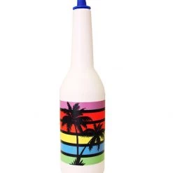 BarProducts.com BAR TOOLS Kolorcoat™ Flair Bottle - Rainbow Palms Design - 750ml