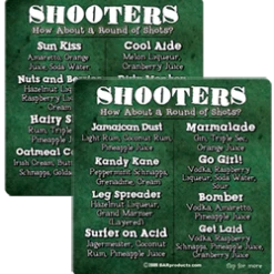 BarProducts.com Disposable Coasters - Double Sided Shooter Recipes