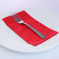 BarProducts.com BarConic® 15” X 17” 2-PLY Colored Paper Dinner Napkins – RED – Pack Of 100