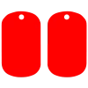 BarProducts.com Custom Novelties Kolorcoat™ Dog Tag - Red