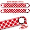 BarProducts.com Bartending Bottle Openers Kolorcoat™ 11" Long COLOSSAL™ Speed Bottle Opener – Red / White Plaid 2 BarProducts.com Bartending Bottle Openers Kolorcoat™ 11" Long COLOSSAL™ Speed Bottle Opener – Red / White Plaid
