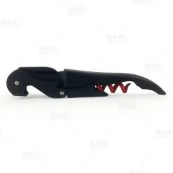 BarProducts.com BAR TOOLS BarConic® Double-Hinged Corkscrew - Matte Black With Red Worm 4 BarProducts.com BAR TOOLS BarConic® Double-Hinged Corkscrew - Matte Black With Red Worm