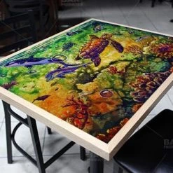 BarProducts.com Featured Artists The Reef 24" X 30" Wooden Table Top - Two Types Available