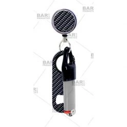 BarProducts.com Bartending Bottle Openers Kolorcoat™ Mini Opener, Reel And Lighter Leash® Clug SET - Carbon Fiber