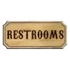 BarProducts Handcrafted Wood Plaque Kolorcoat™ Bar Sign - RESTROOMS
