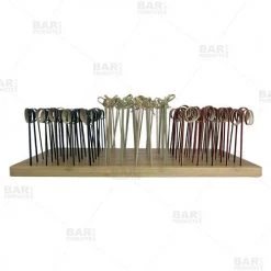 BarProducts.com BarConic® Ring Bamboo Cocktail Pick Kit With Display Stand BAR SUPPLIES