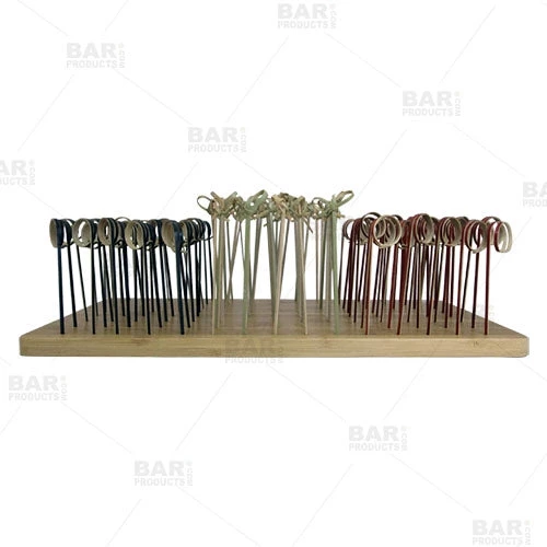 ring_bamboo_cocktail_pick_kit_bpc_1.jpg BarProducts.com BarConic® Ring Bamboo Cocktail Pick Kit With Display Stand BAR SUPPLIES