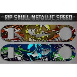 BarProducts.com Bartending Bottle Openers Speed Bottle Opener / Bar Key - RIP Skull "Metallic"