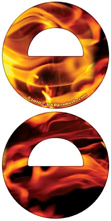 BarProducts.com HOME BAR & GIFTS Round Bottle Opener - Flames